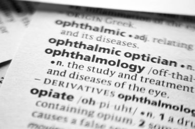 Sözlükte Ophthalmology sözlüğü