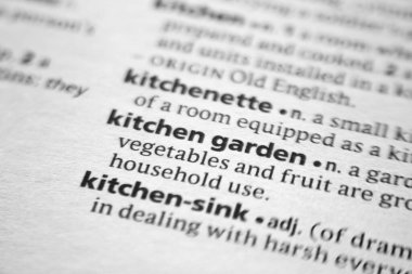 Sözlükte Mutfak Bahçesi sözlüğü