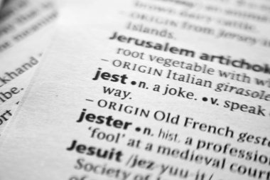 Sözlükte bir kelime ya da cümle Jest