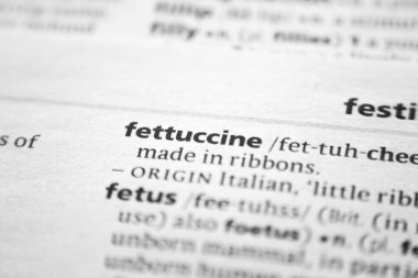 Sözlükte Fettuccine sözlüğü