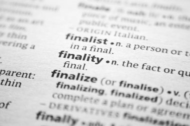 Sözcük ya da cümle Sözlükte sonlanma