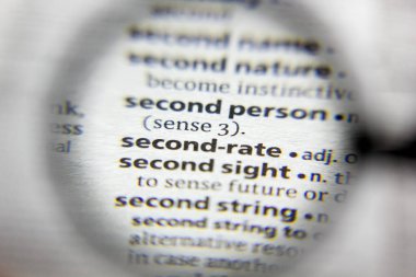 Sözlükte ikinci sınıf sözcük ya da ifade