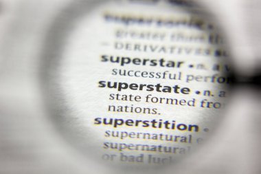 Sözlükte Superstate sözcüğü veya ifadesi