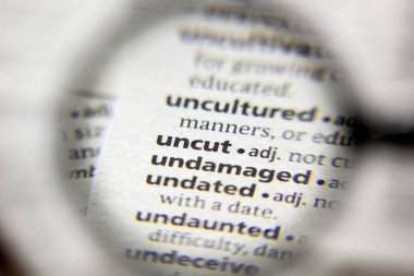 Sözlükte kesilmemiş sözcük veya ifade