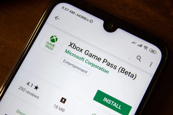 Ivanovsk Rusia Julio 2019 Aplicación Beta Xbox Game Pass Pantalla —  Fotos de Stock