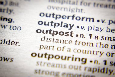 Sözlükte bir sözcük ya da söz ileri karakolu