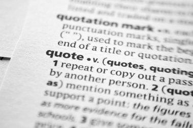 Sözlükte bir sözcük veya cümle alıntı yap