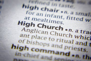 Sözlükte Yüksek Kilise sözcüğü veya ifadesi