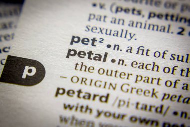 Sözlükte Petal sözlüğü