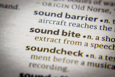 Sözlükte bir sözcük ya da cümle Ses ısırığı