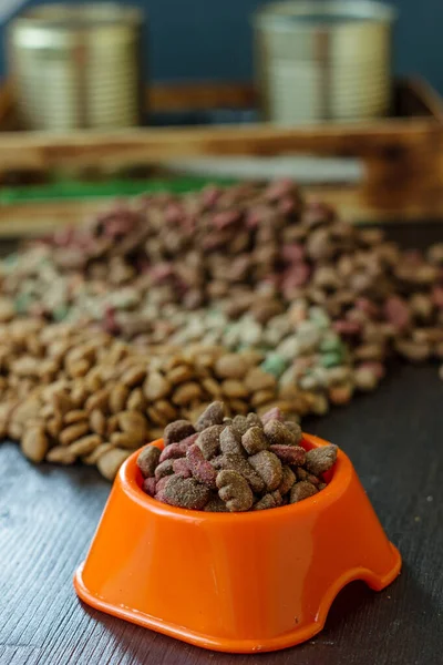 Comida Para Mascotas Tazón Para Gato Perro — Foto de Stock