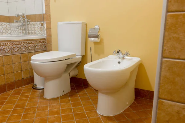 Toilettes Bidet Dans Salle Bain Moderne — Photo