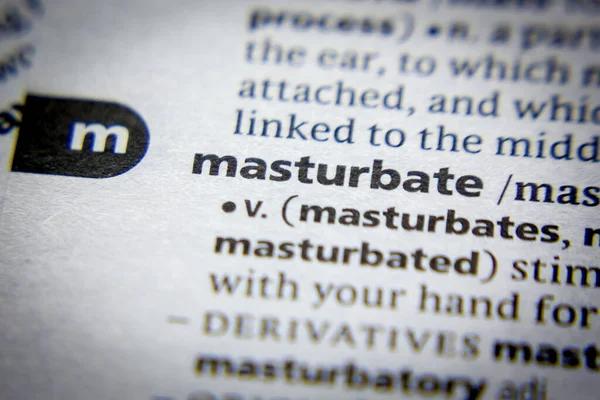 Słowo Lub Fraza Masturbacja Słowniku — Zdjęcie stockowe