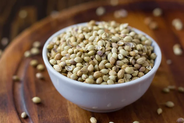 Coriander Mag Fűszer Háttér Ökológiai Élelmiszer Természetből — Stock Fotó