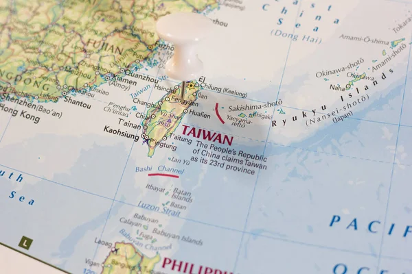 Taiwan Map World Atlas — Stock Photo, Image