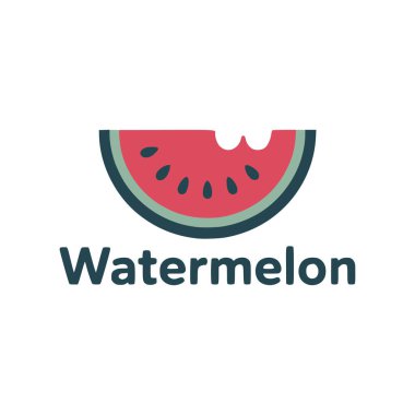 Karpuz logosu tasarımı, vektör çizimi