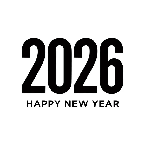 Mutlu yıllar 2026 vektör çizim tasarımı