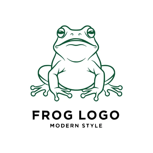 Kurbağa logosu. modern vektör illüstrasyonu