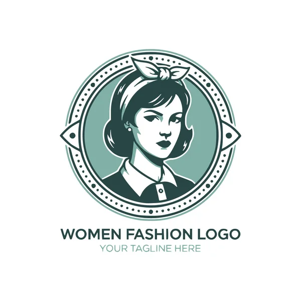 Moda ve kadın simgesinin vektör çizimi