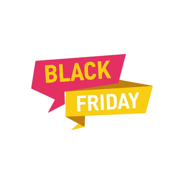 İzole siyah Cuma etiket. Vektör çizim tasarım