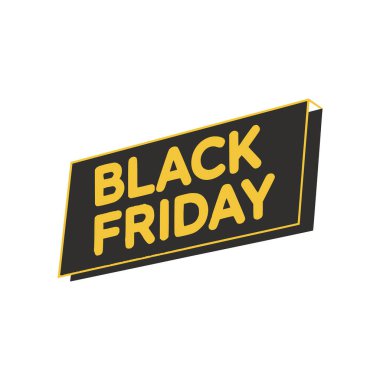 Kara Cuma satış etiketi simgesi