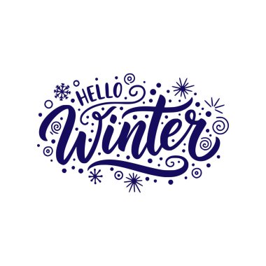 Merhaba kış mektupları. vektör illüstrasyonu