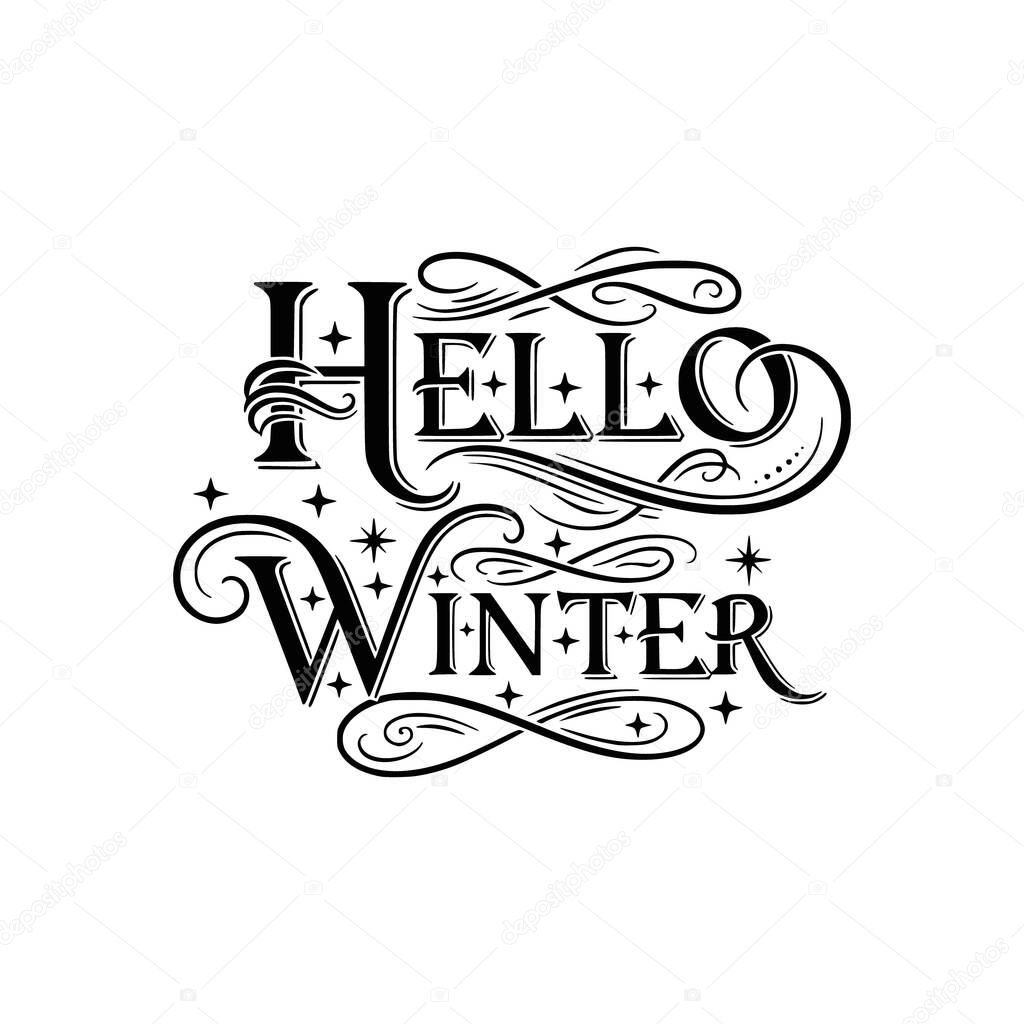 Modern Winter Vector Logo Design