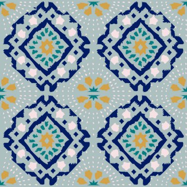 Çizgili süslemelerin etnik baskısı ile Geometrik halka açık vektör deseni