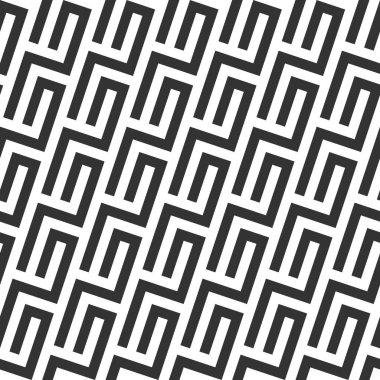 Tipik çizgilere ve elementlere sahip geleneksel Kore güdüsü de dahil olmak üzere geometrik dikişsiz vektör şablonu