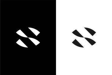 soyut S harfi bıçakları veya bıçaklar S logo konsept vektör simgesi