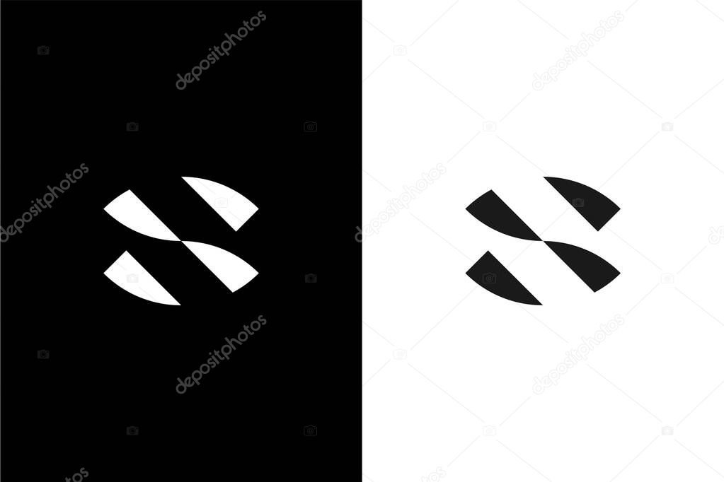 Abstract letter S knives or knives S logo concept vector icon