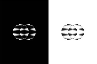 modern harf OO veya soyut harf OO çember logo konsept vektör simgesi