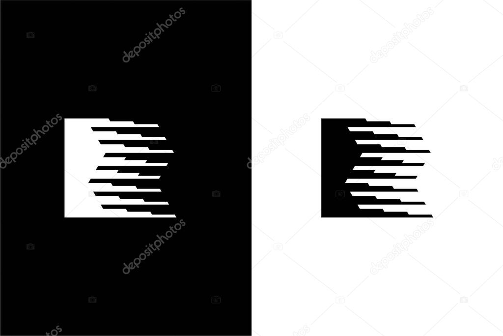 This modern and dynamic logo features a stylized letter R with a sleek motion blur effect. It symbolizes speed, innovation, and progress, making it perfect for tech, logistics, delivery, or automotive