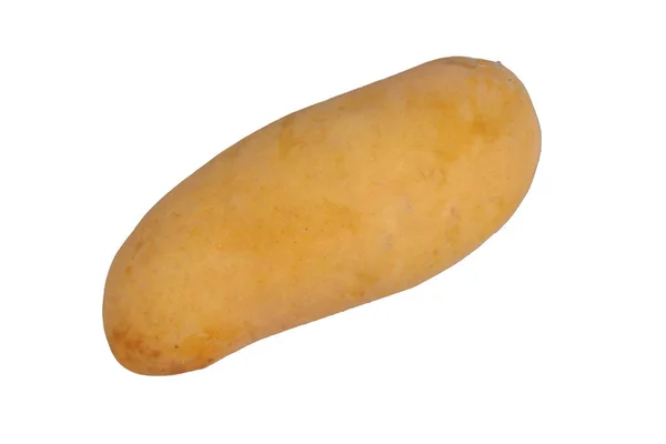 Oblíbené Ovoce Ripe Zlatý Mahachanok Mango Bílém Pozadí Samostatný — Stock fotografie