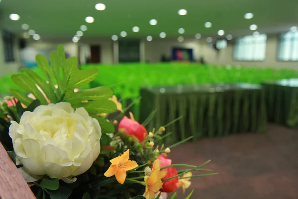 Prepare Uma Bela Flor Colocada Vaso Para Decoração Layout Sala — Fotografia de Stock