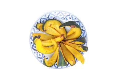 Izgara Japon kabak, lezzetli sebze sık kullanılan tuzlu ve tatlı yemekler, yemek.