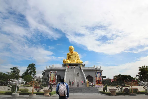 Rayong Thajsko Května 2017 Backpacker Navštívit Krásné Buddish Místo Volání — Stock fotografie