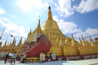 Bago, Myanmar, MA 2,2018, almak fotoğraf Shwemawdaw Pagoda, Myanmar, en yüksek pagoda altın Tanrı'nın Tapınağı anılacaktır
