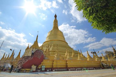 Bago, Myanmar, MA 2,2018, almak fotoğraf Shwemawdaw Pagoda, Myanmar, en yüksek pagoda altın Tanrı'nın Tapınağı anılacaktır