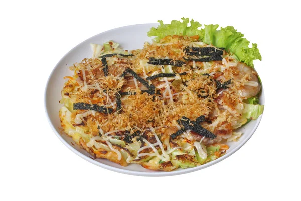 Okonomiyaki casera (Panqueque de col japonesa) Receta . — Foto de Stock