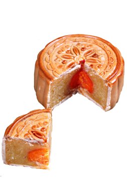 Mooncake dolgu durian ve tuz yumurta karıştırılır.