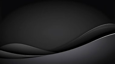 Eğri siyah ve beyaz çizgilerden oluşan minimalist soyut bir arkaplan.