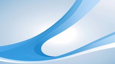 Soyut mavi ve beyaz kıvrımlı çizgilerin yer aldığı dijital bir illüstrasyon modern, minimalist bir arkaplan tasarımı yaratıyor.