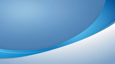 Açık mavi arkaplanda mavi kıvrımlı bir şekil, bir eğim etkisi yaratır.