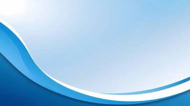 Mavi ve beyaz dalga desenli basit bir soyut arkaplan.