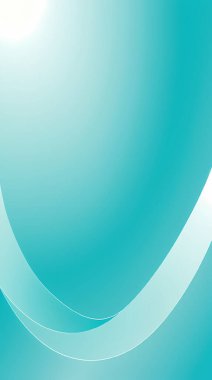 Beyaz 'dan turkuaz' a eğri çizgileri olan soyut bir arkaplan.