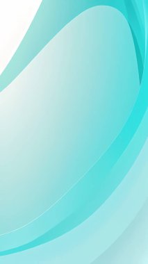 Kıvrımlı turkuaz çizgileri olan, pürüzsüz gradyanlar ve dinamik formlar gösteren minimal soyut bir arkaplan.