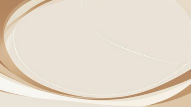 Açık bej bir yüzey üzerinde kavisli bej ve beyaz çizgiler içeren minimalist soyut bir arkaplan.