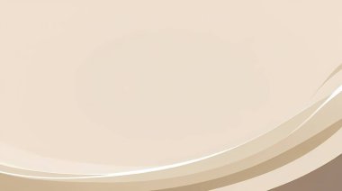 Yumuşak bej ve beyaz tonlarda kıvrımlı çizgiler içeren minimalist soyut bir arkaplan.