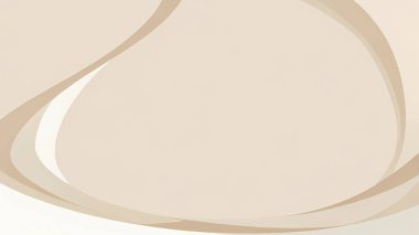 Sessiz bir bej palette eğri şekiller içeren basit bir soyut arkaplan.